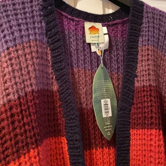 SOLD 💔FARM RIO
Rainbow Stripes Wool-blend Cardigan - Picture 4 of 6